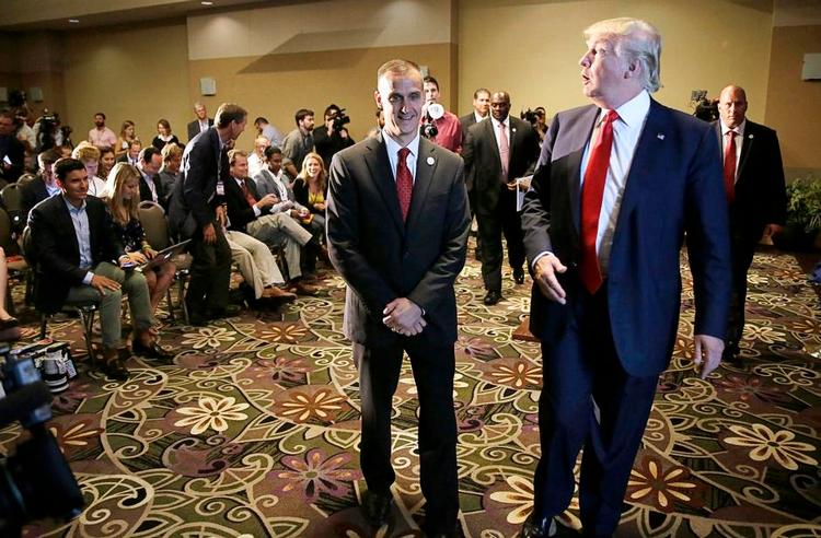 Makkerpar. En usædvanlig duo - Corey Lewandowski (t.v.) og Donald Trump. 