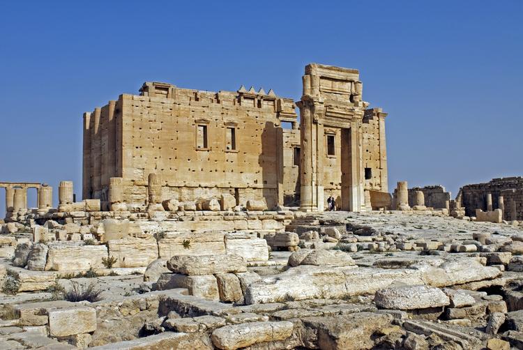 Tabt. Bel-templet i oldtidsbyen Palmyra i Syrien er delvist destrueret. 