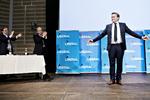 Landsmøde. Liberal Alliance holder lørdag 2. april landsmøde i Aalborg, hvor blandt andet partiets regnskab lægges frem. Her ses formand Anders Samuelsen til partiets landsmøde i 2013. 