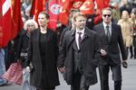 afsked. Mette Frederiksen ankommer til Grundtvigs Kirke. 