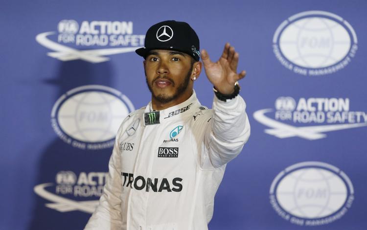 REKORD. Under halvandet minut var Lewis Hamilton om at drøne banen i Bahrain rundt. 