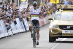 TRIUMF. Efter 13 kilometers soloridt kørte Peter Sagan alene over målstregen. 