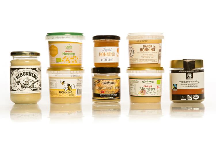 Honning. Det er et tæt løb - i den bedre ende af karakterskalaen - blandt testsprodukterne. Ingen får dog topkarakter. 