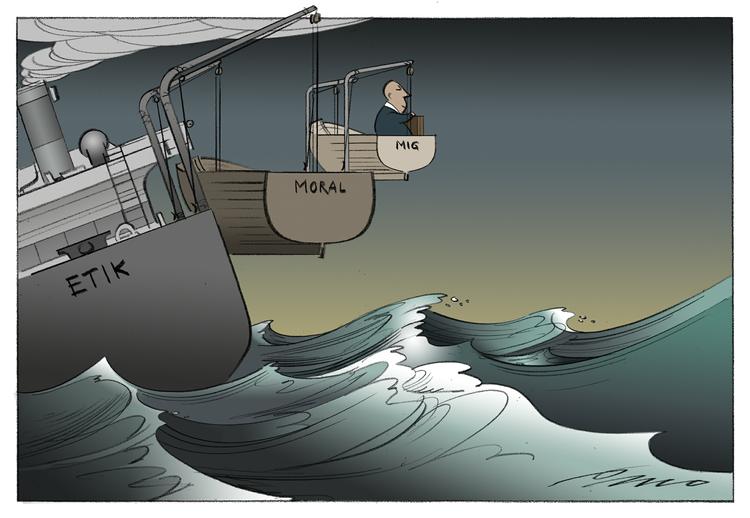 Moral. Tegning: Per Marquard Otzen 