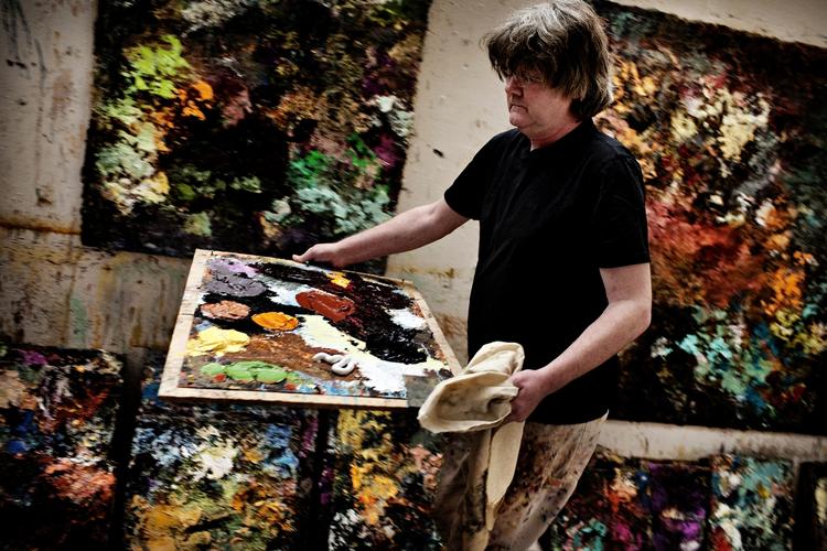 Kunstner. Billedkunstner og digter Lars Dan i sit atelier. Arkivfoto: Martin Lehmann 