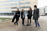 UNGDOM. De fire elever på Ørestad Gymnasium er en del af statistikken, der blandt andet viser, at dobbelt så mange københavnske gymnasieelever ryger cigaretter og hash som i resten af landet. 