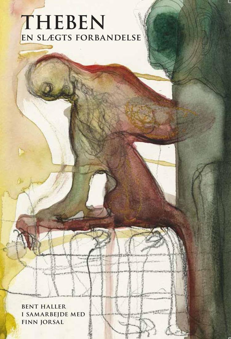 Theben.  Finn Jorsal og Bent Hallers gendigtning er skrevet med ubesværede pen. Illustration: Peter Brandes/ fra forsiden af bogen. 