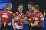 VM-FINALISTER. Som det første mandlige danske curlinghold nogen sinde er Mikkel Poulsen, Troels Harry, Rasmus Stjerne og Johnny Frederiksen i en VM-finale. 