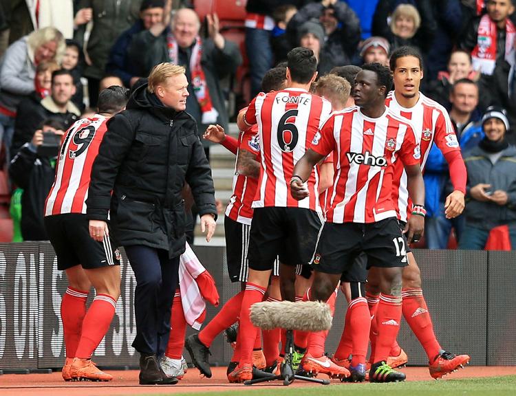 Koeman. Hollænderen (tv) har været i Southampton siden 2014. 