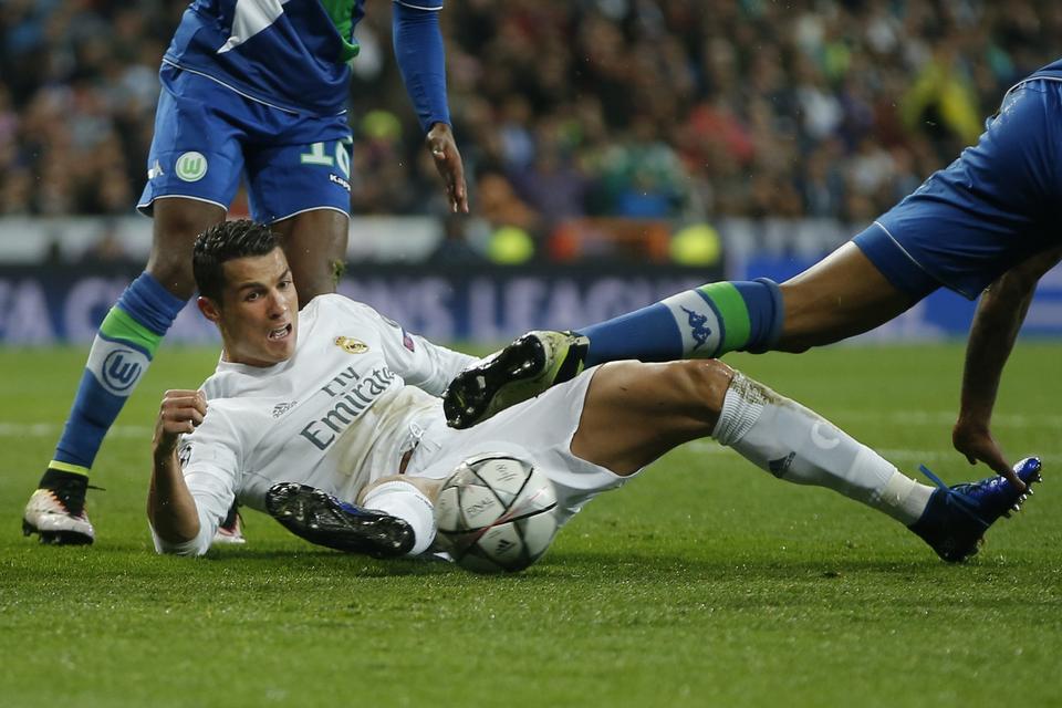 Cristiano Ronaldo i nærkamp. 