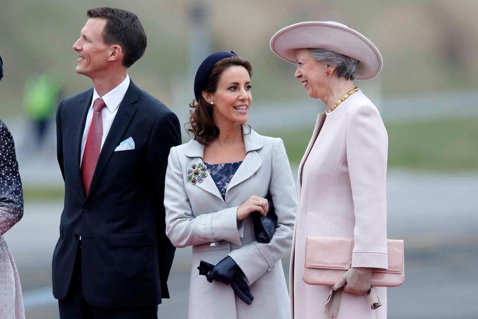 Prins Joachim, prinsesse Marie og prinsesse Benedikte. 