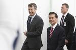 Danmark. Kronprins Frederik og den mexicanske præsident Enrique Peña Nieto gæstede i dag Industriens Hus i København. 