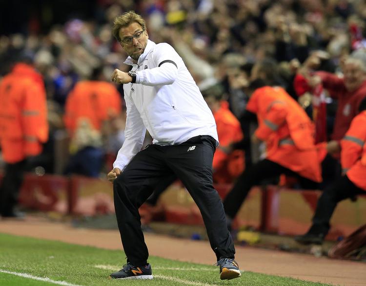 Sejrsherre. Liverpools tyske træner, Jürgen Klopp, overvandt sine tidligere kolleger fra Dortmund i aftenens kamp i Europa League. 