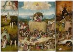 Høstak. På udstillingen 'Visions of Genius' i 's-Hertogenbosch kan man se Hieronymus Boschs triptykon 'Hooiwagen-drieluik'. Det har ikke været uden for Spanien i 450 år. Foto: Rik Klein Gotink/billedbehandling Robert G. Erdmann/The Bosch Research and Conservation Project 