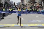 SEJR. Atsede Baysa blev en suveræn vinder i kvindernes afdeling af Boston Marathon. 