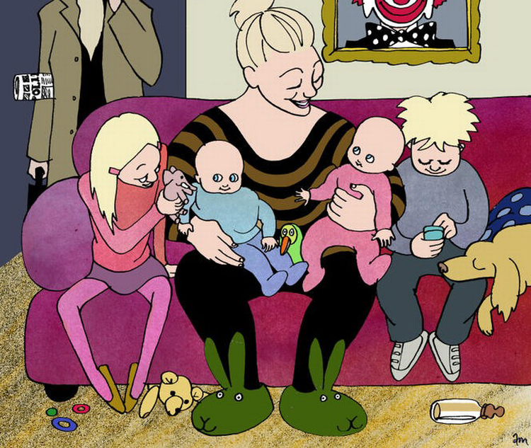 Tegning. Anne-Marie Steen Petersen 