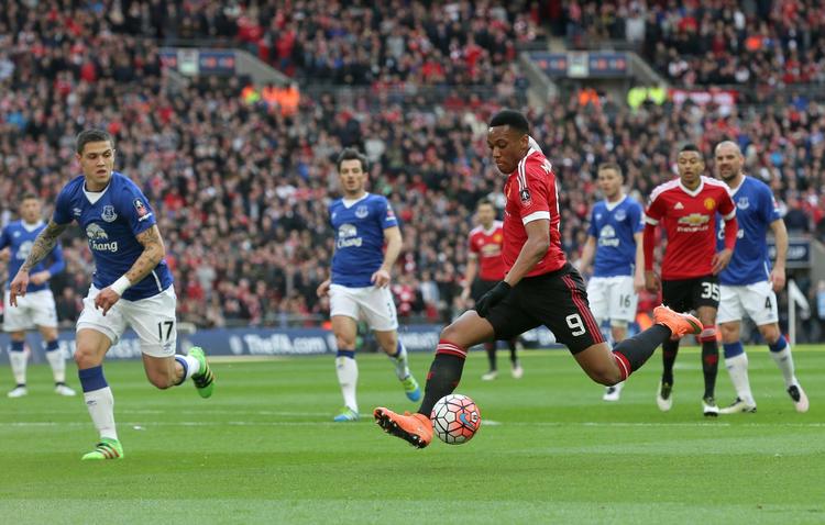 KLASSE. Anthony Martial var igen Manchester Uniteds bedste spiller og blev matchvinder i tillægstiden. 