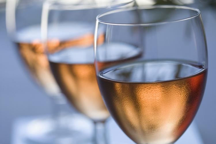 Glasses of Rosé wine