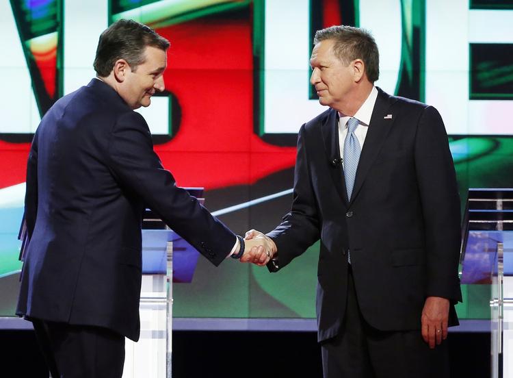 Alliance. Tilbage i marts var de to republikanske kandidater, senator Ted Cruz og guvernør John Kasich, direkte modstandere. Nu har de indgået en pagt i forhåbningen om, at kunne stoppe Donald Trump i kampen om at blive partiets nominerede præsidentkandidat. 