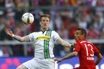 1-1. Lynhurtige André Hahn (tv) udlignede for Gladbach, da Bayern ellers var ved at forberede mesterskabsfesten. 