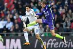 FCK - FC Midtjylland. FCK's Federico Santander og FC Midtjyllands Jakob Poulsen. 