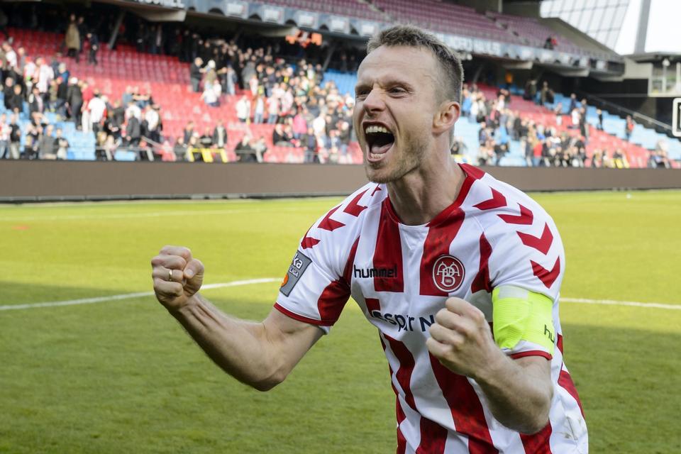 AaB-Brøndby: AaBs Rasmus Würtz jubler. 