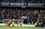 Protest. Fanklubberne bryder sig ikke om awaykortet. I søndags var der igen protester på bl.a. Brøndby Stadion. 
