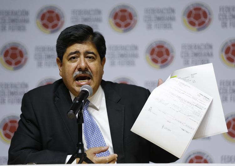 færdig. Luis Bedoya fra Colombia er blevet udelukket fra alle fodboldaktiviteter på livstid. 