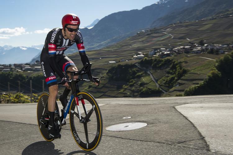 Førertrøje. Tom Dumoulin var bedst på prologen på hjemmebane. 