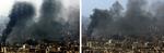 Manipulation. Der er mange måder at manipulere sine fotografier på. Her har freelancer Adnan Hajj redigeret røgen fra brandende bygninger i Beirut, så røgskyen fremstår stærkere, end det originale fotografi viser. 