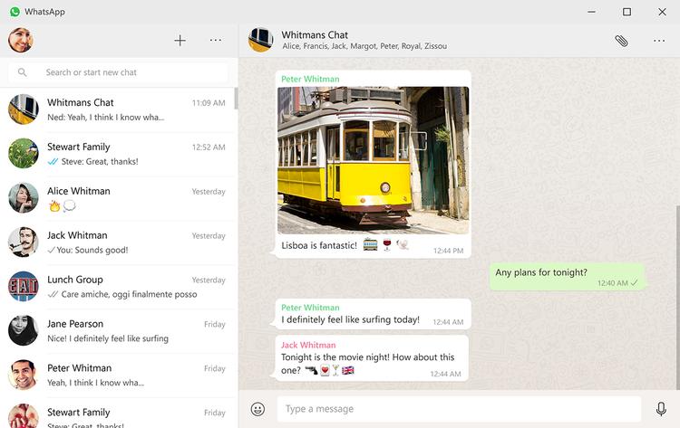 SKRIVEBORDSSNAK. Hvis man ville bruge WhatsApp fra computeren har man tidligere skullet gøre det gennem en webbrowser. Men nu findes der en reel app (bill.) til både Windows og Mac, der giver én adgang til den populære chat-tjeneste (Foto: WhatsApp). 