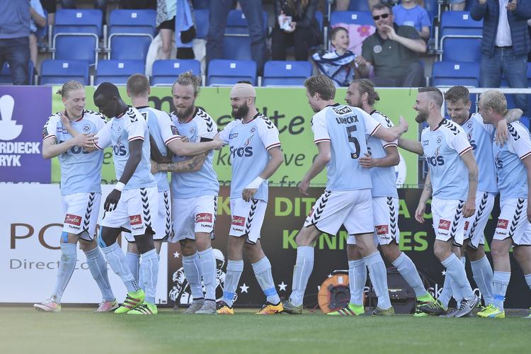 Mål. Marc Dal Hende bragte SønderjyskE på sejrskrus med sin scoring til 1-0 i 1. halvleg. 