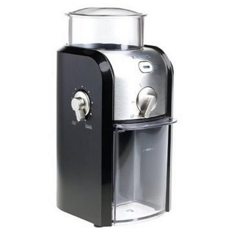 Sikkerhed. Kaffekværnen fra Krups kan kun startes, når beholder og låg er korrekt monteret. Pr-foto: Krups 