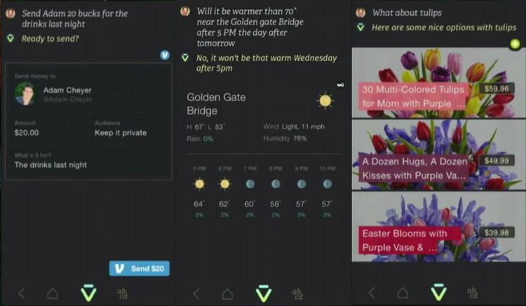 ASSISTANCE. Viv er videreudviklingen af Siri fra de samme folk, der skabte sidstnævnte. Den kan hurtigt og noget nemmere end Siri udføre dine kommandoer, men først et par år ude i fremtiden (foto: Screenshot/TechCrunch Disrupt). 