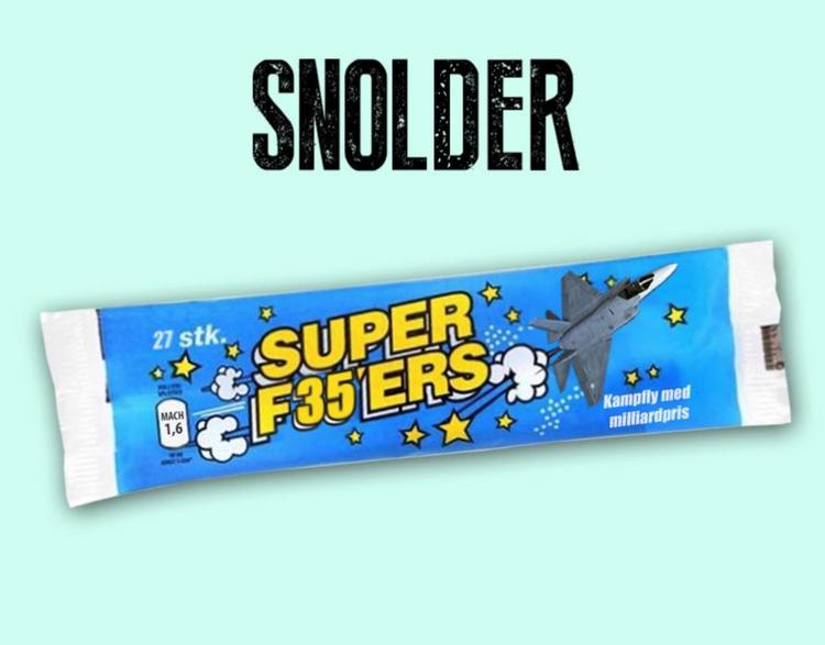 POINTE. Sådan kan man også kommentere på regeringens valg af nye kampfly. Det var der mange, der gjorde på sociale medier i denne uge (foto: Lasse From Jonassen / Facebook). 