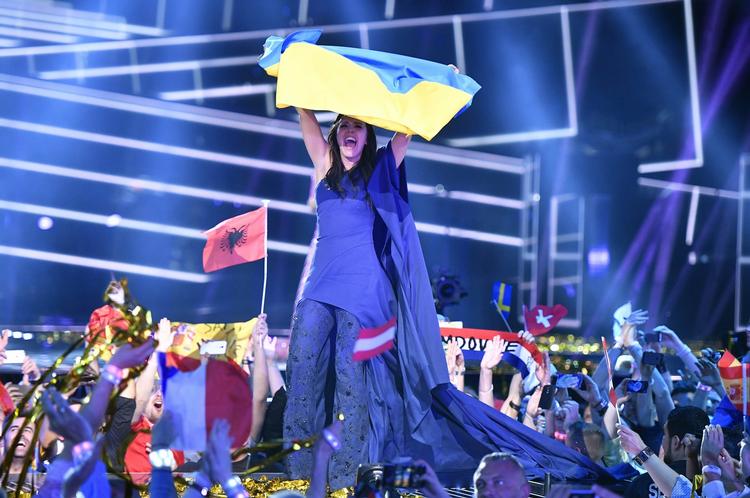 Vinder. Jamala vandt lørdag Eurovision med en - måske - politisk sang. 