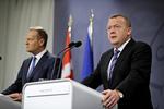 Samarbejde. Statsminister Lars Løkke Rasmussen og EU-præsident Donald Tusk mødtes i dag for at tale om den parallelaftale, som Danmark skal bruge for at fortsætte i det europæiske politisamarbejde. Foto: 