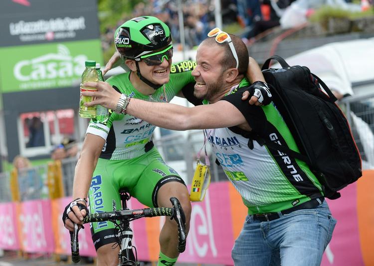 TRIUMF. I sit første store etapeløb lykkedes det tirsdag 21-årige Giulio Ciccone at overtrumfe alle på Giroens 10. etape. 