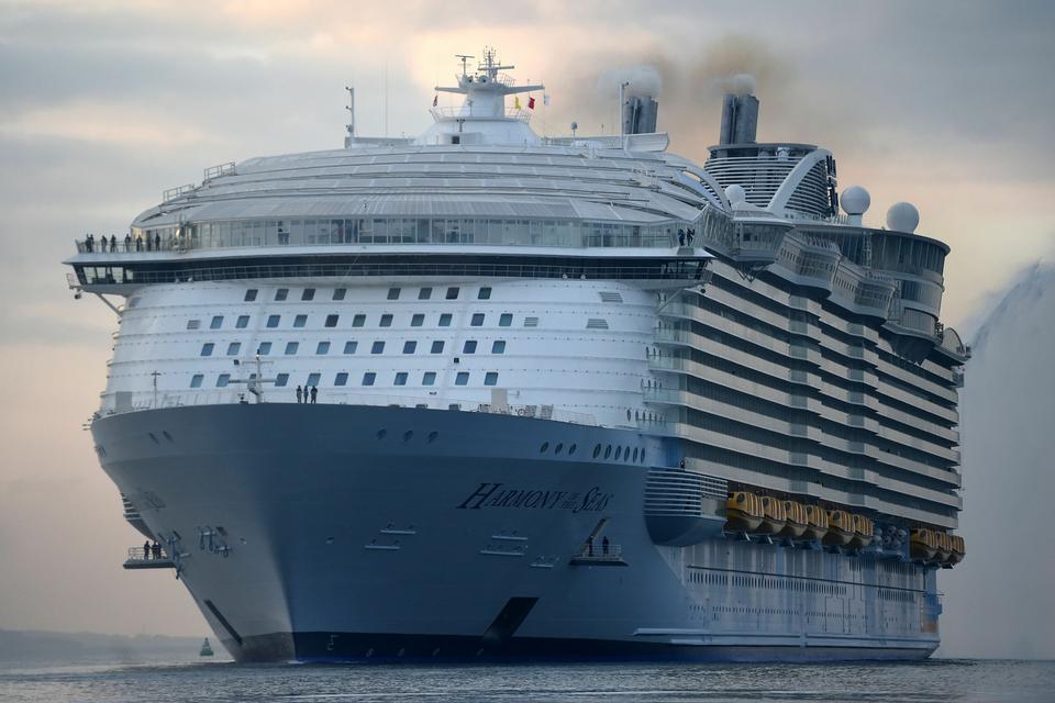Størrelse. Harmony of the Seas er 362 meter lang og 65,7 meter bred. 