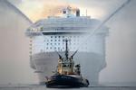 Havgigant. I næsten tre år har dette megaskib været undervejs på skibsværftet i franske St Nazaire. Nu er Harmony of the Seas, verdens største krydstogskib, stævnet ud og har lagt til i Southampton, hvorfra jomfrurejsen til Barcelona den 22. maj begynder. 