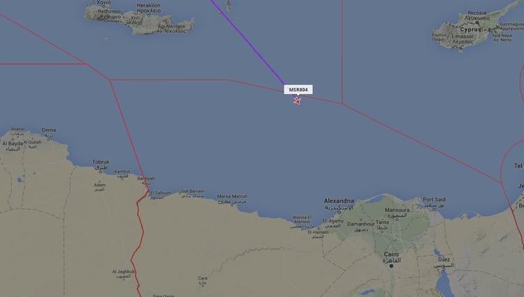 Savnet. Flyet MS804 forsvandt fra radaren, efter at det fløj ind i det egyptiske luftrum. 