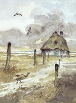 naturalisme. Svend Otto S. har ofte illustreret H. C. Andersen. Herover 'Den grimme ælling'. Tegning: Svend Otto S. 