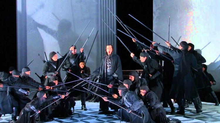 Batalje. Forestillingsfoto fra iscenesættelsen af Rossinis opera 'Maometto II', der udløste balladen ved National Post, som nu er uden operaanmelder. 