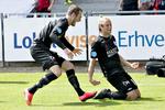 FEST. Silkeborg-spillerne havde meget at fejre under søndagens kamp mod Horsens. 