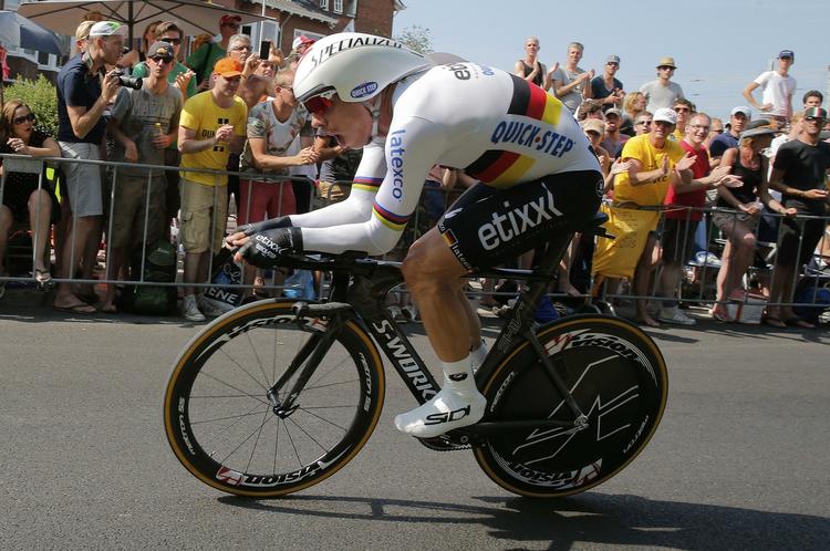 BESEJRET. Lige som i 1. etape i Tour de France sidste år måtte Tony Martin i dag nøjes med en andenplads. 