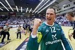 JAAAA. BSV-målmand Søren Rasmussen havde det ganske godt, da lørdag aftens opgør var spillet til ende. 