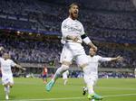 TRIUMF. Sergio Ramos scorede både i ordinær spilletid og i straffesparkskonkurrencen. Det skulle fejres. 
