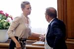 Topmøde i salen: Socialdemokraternes Mette Frederiksen og statsminister Lars Løkke Rasmussen. 