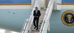 USA. Præsident Barack Obama ankommer til Peterson-luftbasen, hvor han deltog ved en dimissionsfest. 