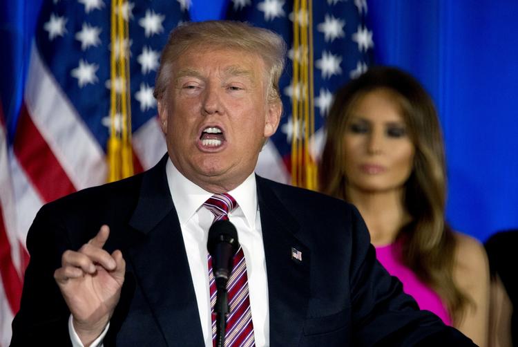 Sejrstale. Donald Trump holdt sig til manuskriptet i nat. 